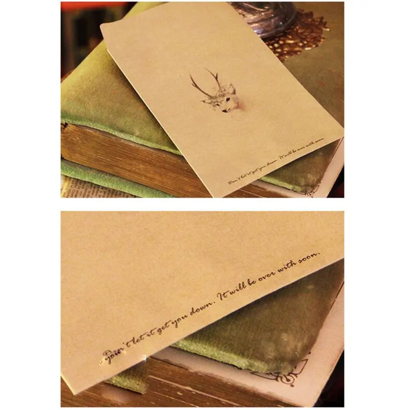 80Pcs/lot Cute forest deer envelope postcards greeting card stationery school supplies gift | Дом и сад
