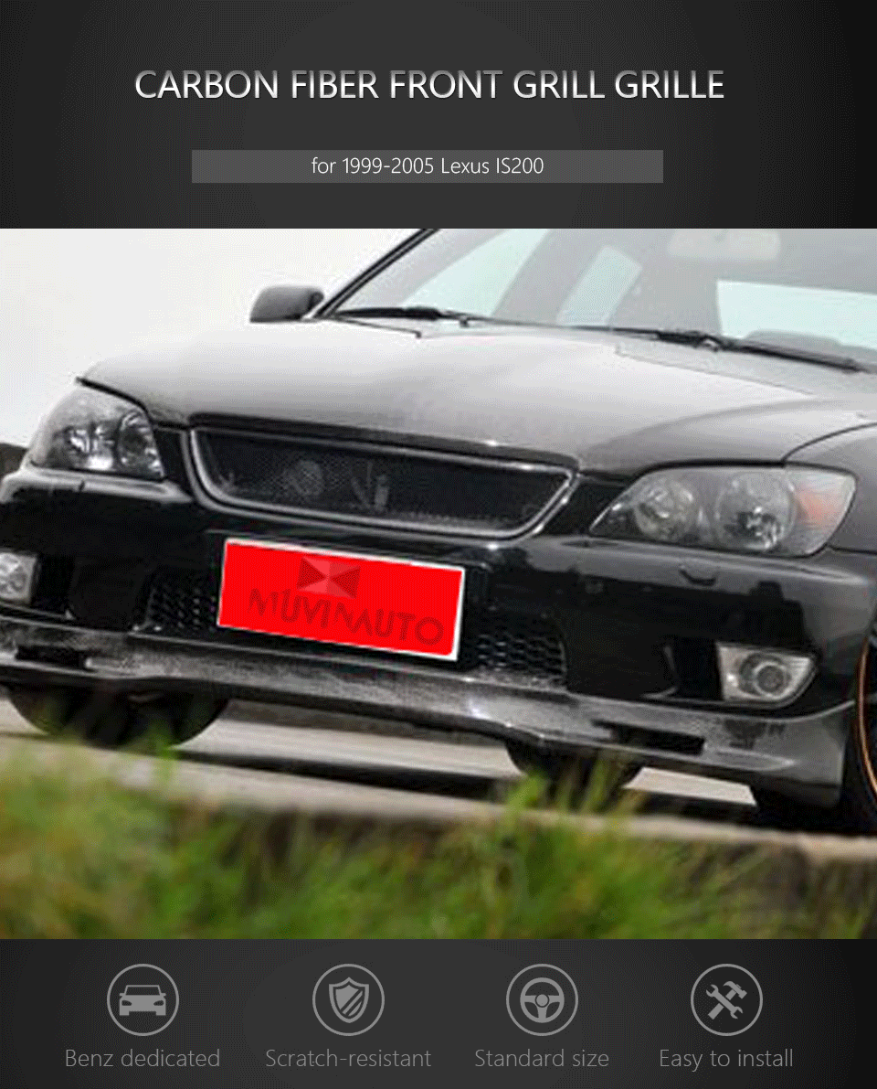 IS200 углеродное волокно Передняя решетка решетки для Lexus IS200 1999-2004 Авто Стайлинг