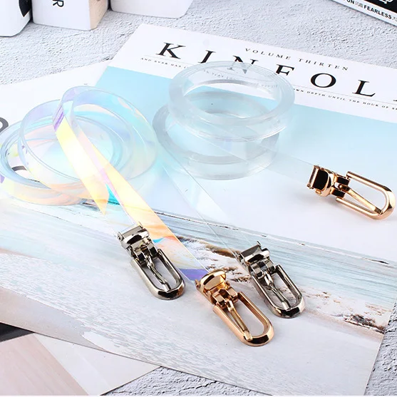 

DKBLINGS New fashion plastic belt New Fashion Casual pin buckle PVC Transparent Color Women Belt/belt 1.0cm