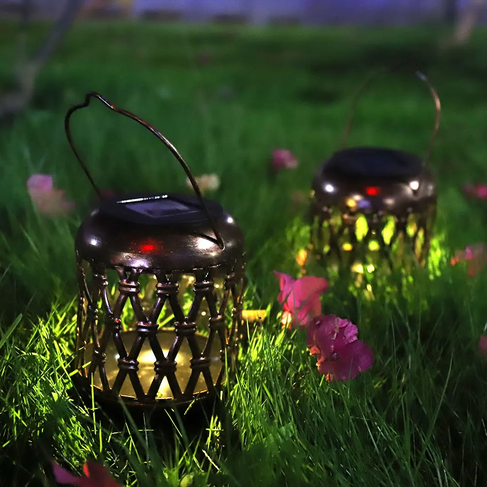 Светодиодный фонарь солнечный светильник s Открытый RGB/Теплый светильник Солнечная лампа портативный свеча сад декоративный порог, двор ландшафтный светильник ing