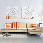 Новые большие 3d наклейки на стену, живые зеркальные акриловые наклейки с зеркальным рисунком, настоящая модная Наклейка на стену сделай сам