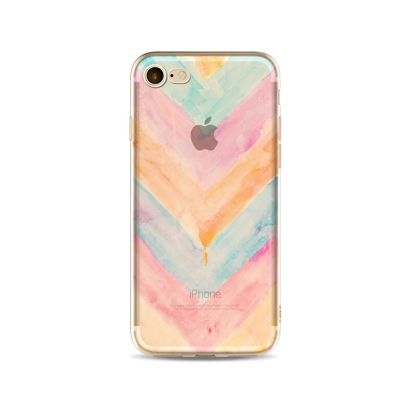 FEIHOO ELE Colorful Painting Phone Case For Iphone X 8 8P 7 7P 6s 6P 5s Transparent Silicone Custom TPU Soft Bags Cases | Мобильные