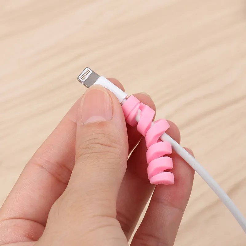 Устройство для защиты кабеля usb противоударное Силиконовое спиральное