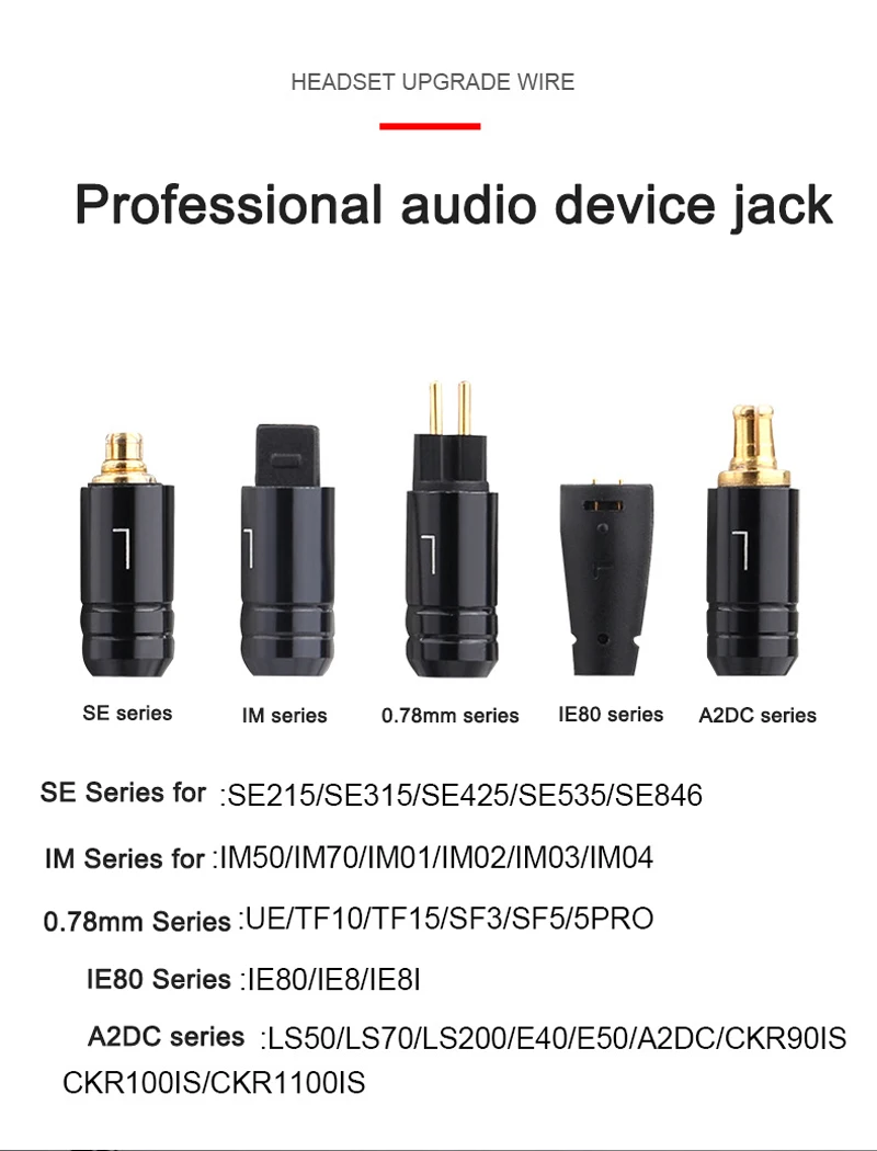Кабель для наушников MMCX для Shure SE215 SE535 для Sennheiser IE80 IE8 IE8I W4r TF10 A2DC IM50 Cks1100is монокристаллический медный кабель