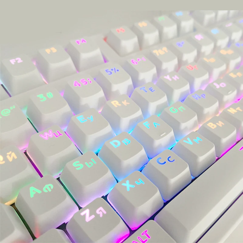 AI-YinRui ABS 104 клавиши русская клавиша набор двуязычной подсветки для механической