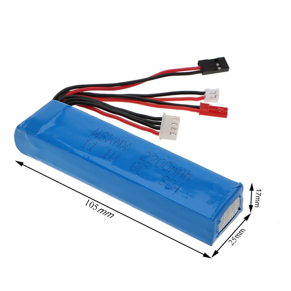 11 1 V 2200mAh 8C Lipo батарея 3S 3 Разъем для JR Futaba Walkera RadioLink RC передатчик 15*11*3 см | Игрушки и