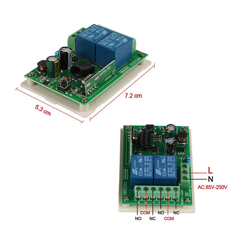 QIACHIP 433 MHz дистанционного Управление переключатель передатчик дистанционного Управление переключатель+ RF реле приемник дистанционного Управление для потолочный светильник