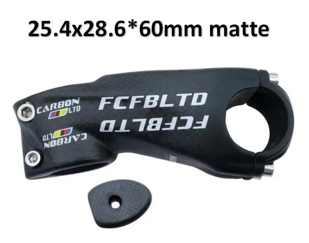 matte FCFB сверхлегкий 3 k вынос руля из углеродного сплава дорога велосипед вынос руля для велосипеда 31,8 мм 25,4 мм передняя вилка для горных велосипедов ствол 28,6 мм 50-120 мм - Цвет: matte