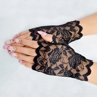 2019 winter women lace gloves short cute fingerless gloves sunscreen vintage adult girls ladies glove
