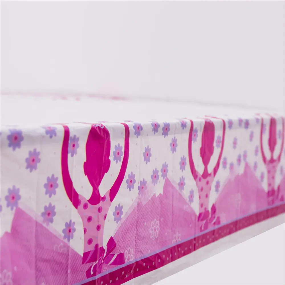 Ballet dancer theme tablecloth girl heart disposable tableware birthday party cartoon character desktop layout | Дом и сад