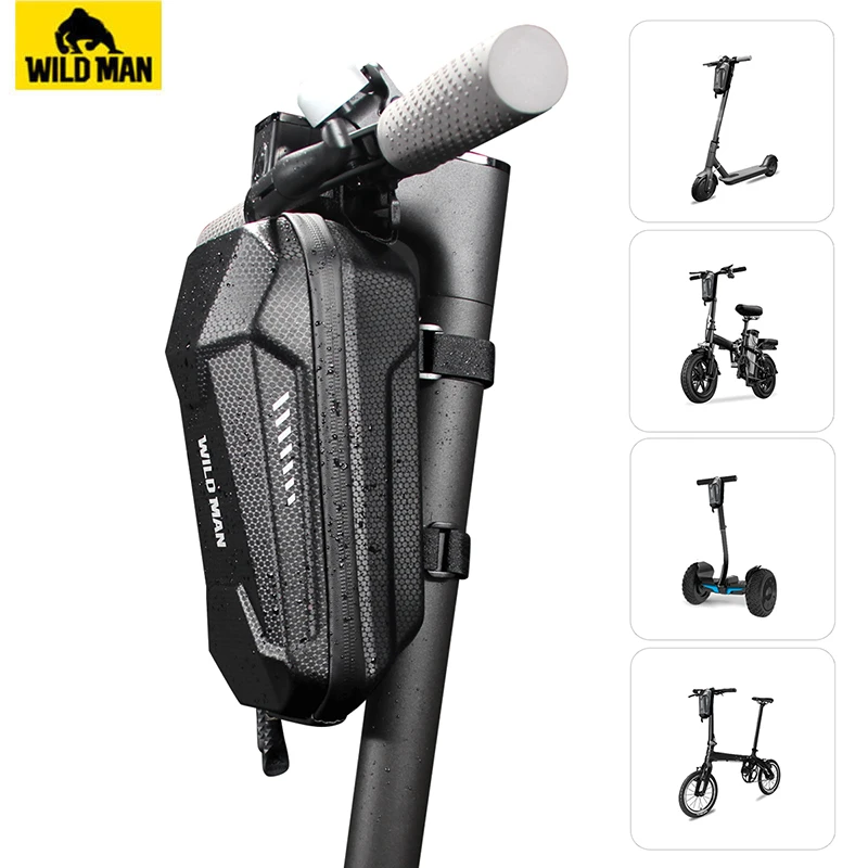 

WILD MAN Rainproof Multifunctional Folding Bike Bag Bicycle Handlebar Bag Panniers EVA Hard Shell Front Cycling Bag Accessories