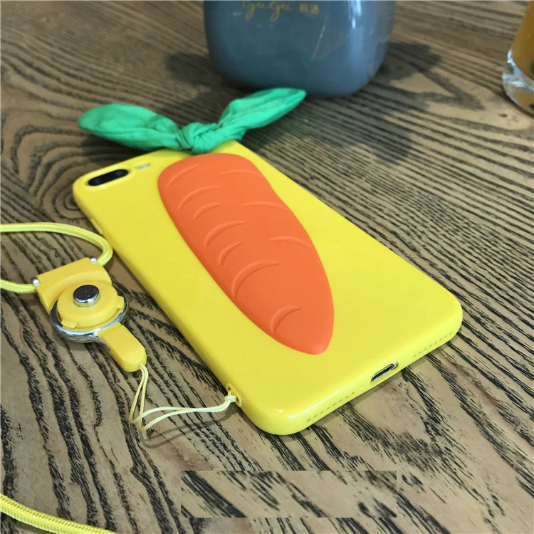Морковь Mobile Shell силиконовый падение ударопрочный Защитный Чехол для iphone6 6s 7 8 p |