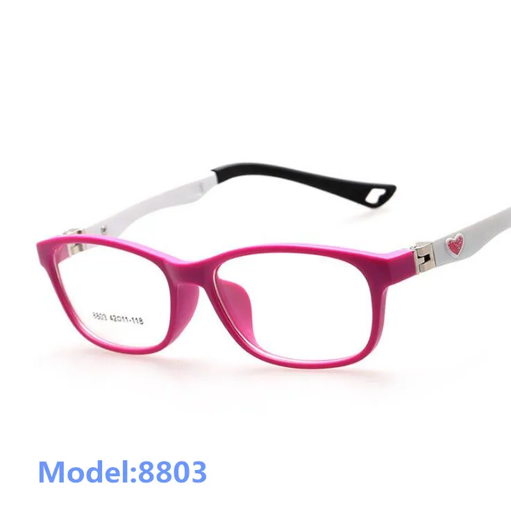 

Детская оптическая оправа, детские очки для девочек, оптическая оправа, прозрачная, по рецепту, гибкая, TR Oculos de Sol Infantil 8803