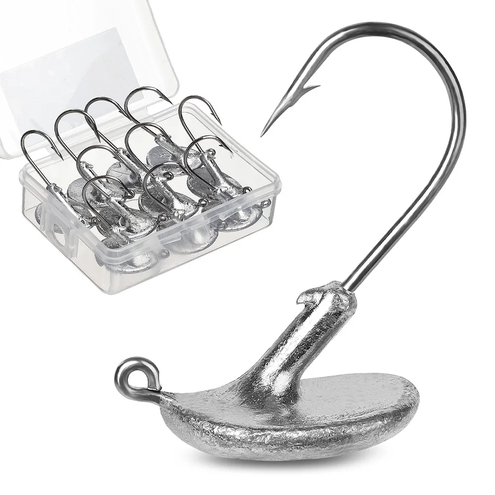 DONQL 10 шт./компл. колючей Lead Jig Head рыболовный крючок стакан рыболовный крючок 3,5g 5g 7g 10g 14g для Мягкая приманка для карпа на рыбалку рыболовных крючков