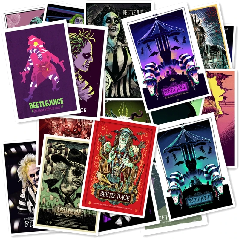 Beetlejuice 20/шт. ПВХ серии стикер домашний декор холодильник стиль стены путешествия