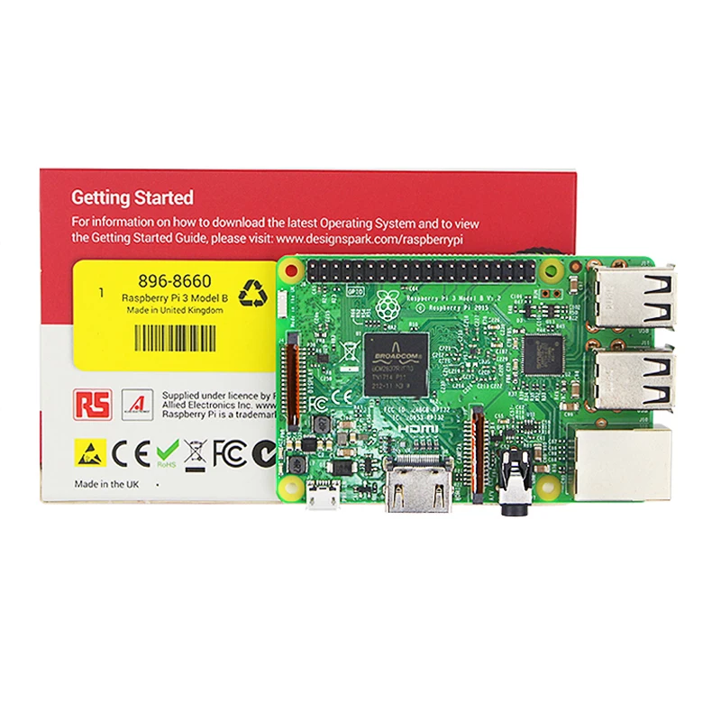 Raspberry Pi 3 Модель B плате 1 ГБ LPDDR2 BCM2837 quad core RAS PI3 PI 3B с Wi Fi и Bluetooth RS версия (сделано в