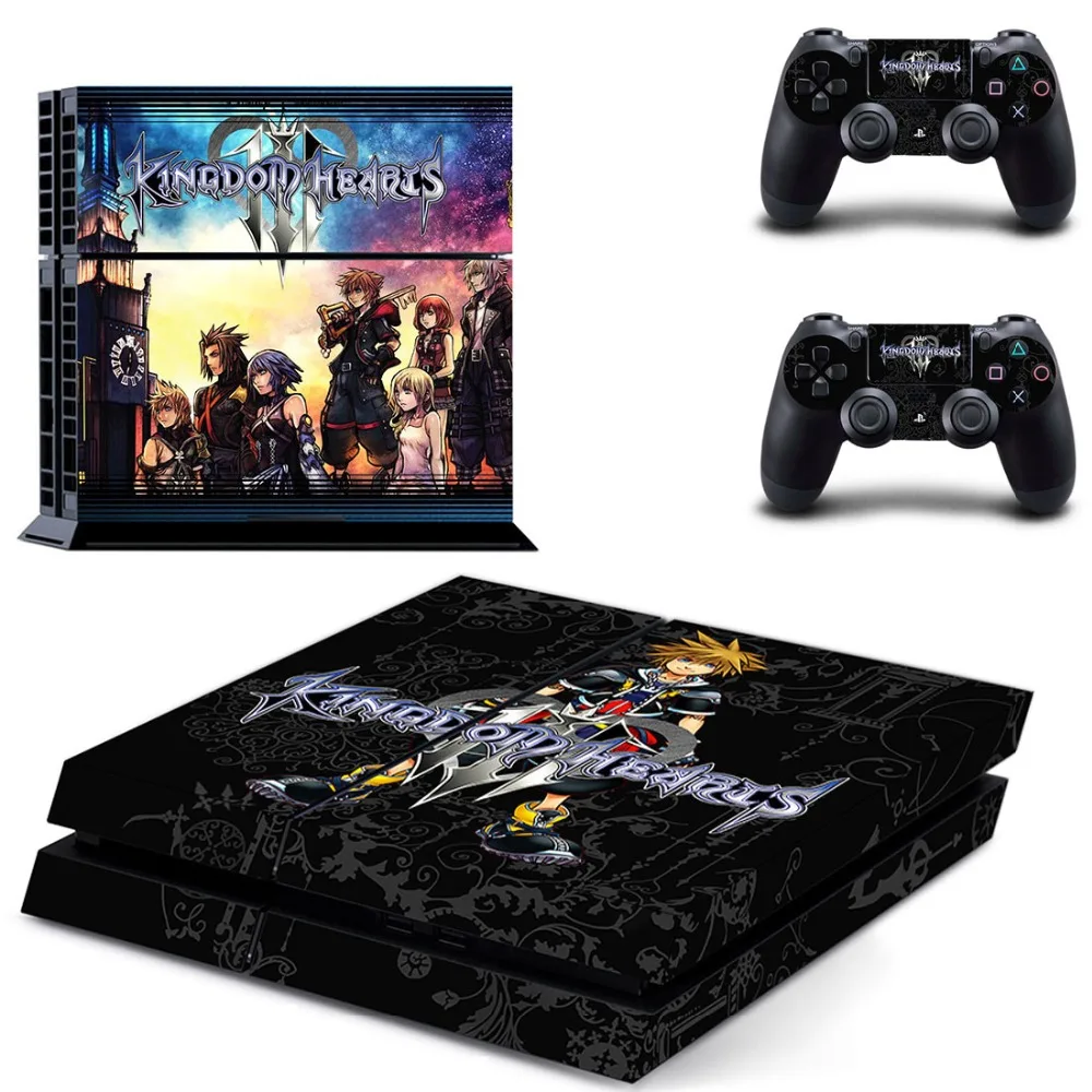 Игра Kingdom Hearts 3 наклейка для PS4 виниловая наклейка, стикер для консоли Playstation 4 и 2 контроллера наклейка для PS4 наклейка s