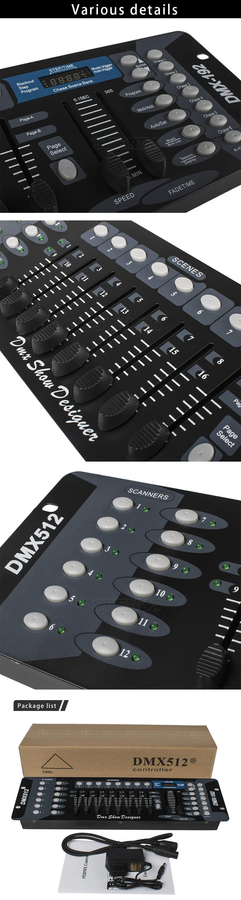 Новинка 192 DMX контроллер диджей оборудование DMX 512 консоль сценическое освещение для светодиодный Par движущийся прожектор DJ контроллер