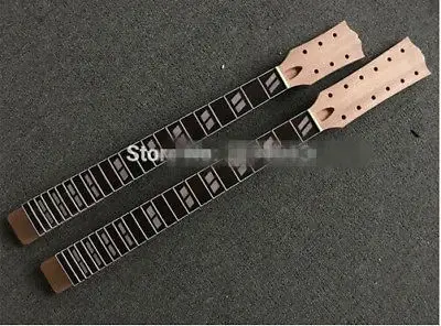 DIY SG Электрический двойной шейный Гитарный комплект из твердого красного дерева