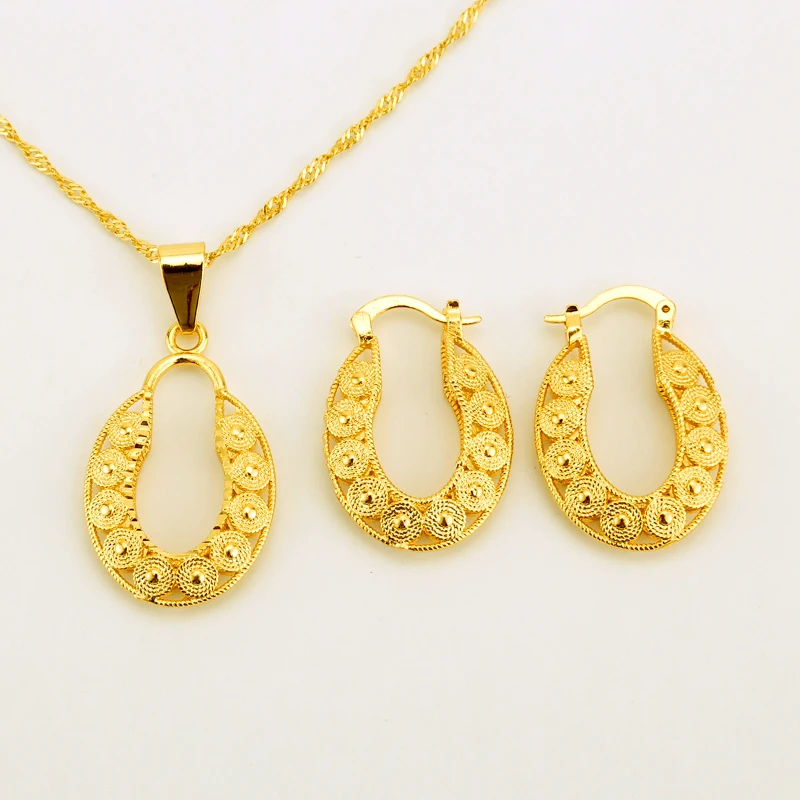 JHplated нигерийские Арабские Ювелирные наборы африканских эфиопских ювелирных