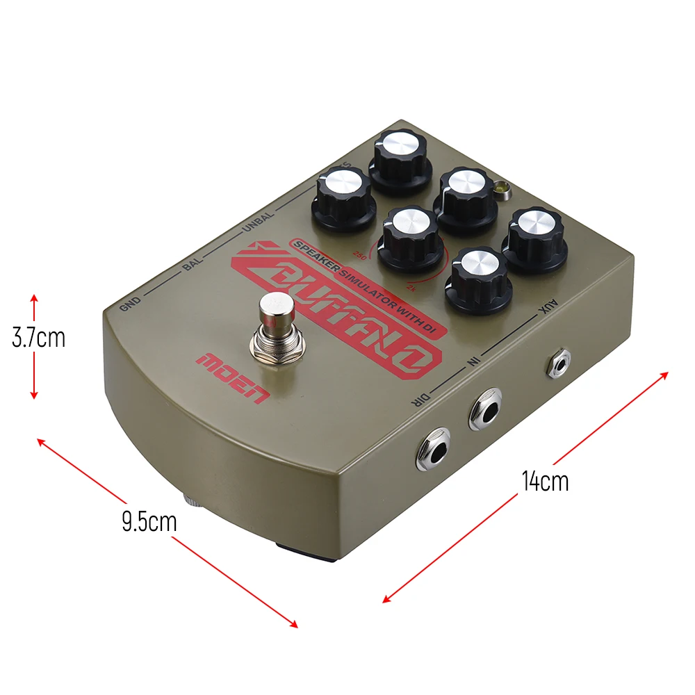 

MOEN MO-BA BUFFALO Electric Guitar Speaker Simulator Effect Pedal Equalizer With DI Headphone Output True Bypass