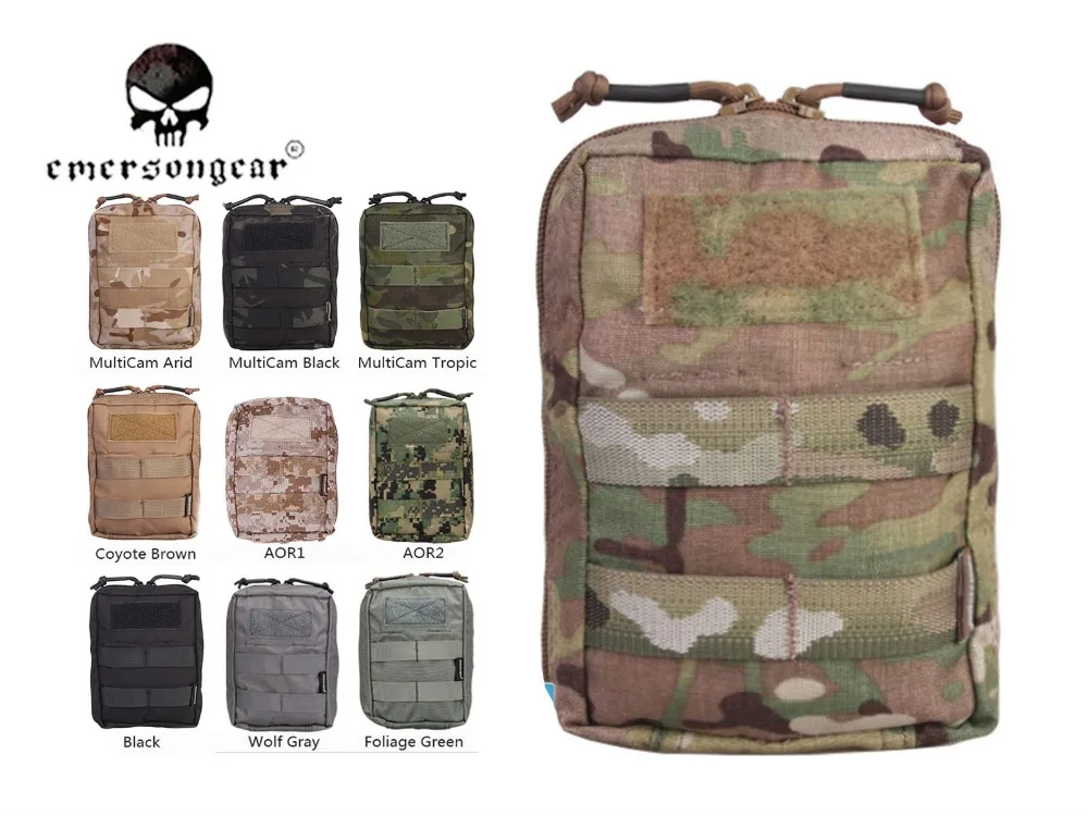 Emersongear 18*12,5*7 см Универсальный Чехол Molle Военная нейлоновая Боевая Экипировка EM9287 мультикам черный