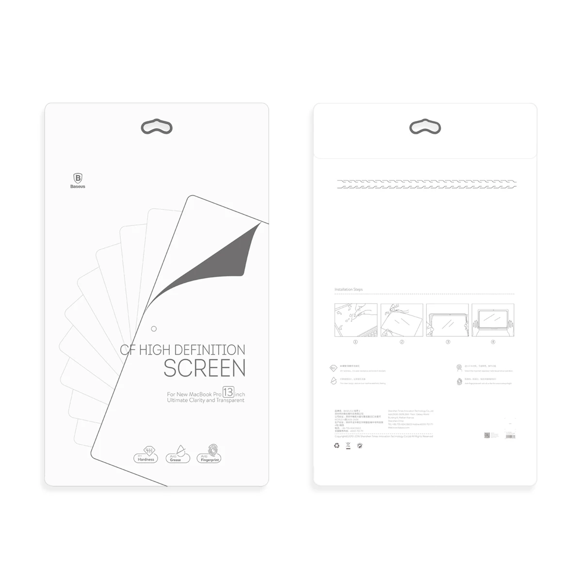 2 шт Высокая четкость экрана протектор для нового MacBook Pro 13 дюймов Сенсорная