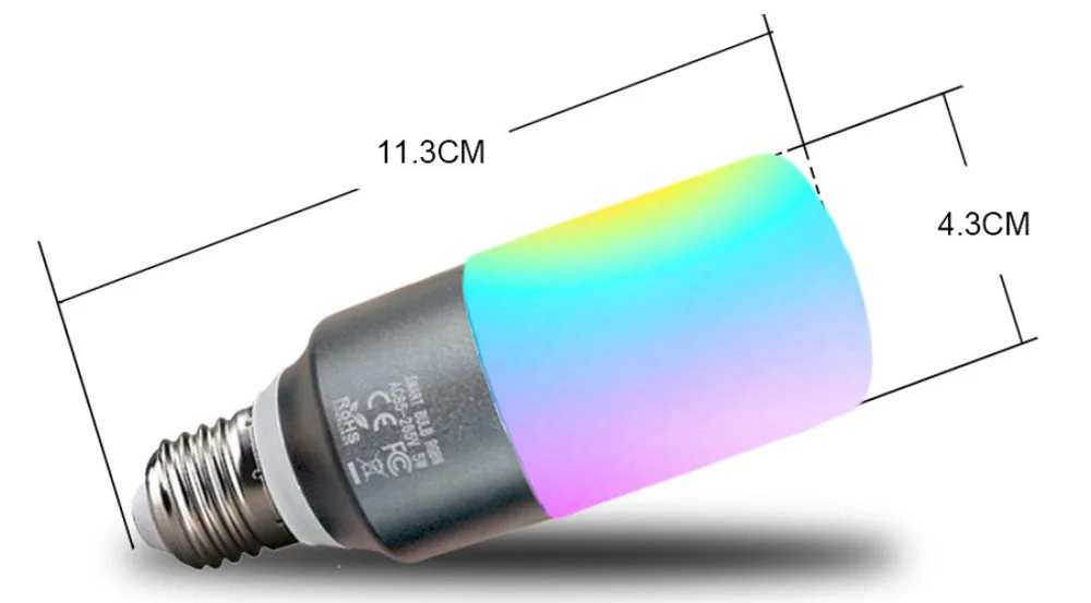Умная WiFi лампа для свечей E27 Светодиодная RGBW AC85 265V с регулируемой яркостью