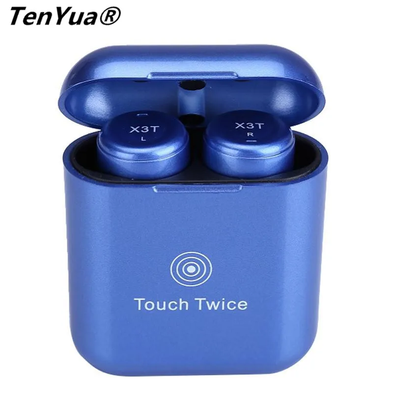 TenYua TWS X3T Беспроводные Bluetooth 4 2 наушники гарнитура с зарядным устройством бас X1T X2T