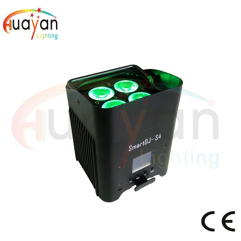 10 шт./упак. с футляром для полета SMART DJ S4 4x12 Вт RGBWA + UV 6 в 1 беспроводная светодиодная