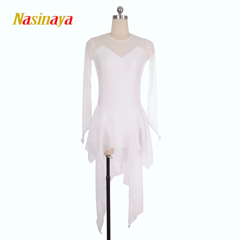 Figure Skating Dress Costume Customized Competition Ice Skating Skirt for Girl Women Kids Gymnastics Performance White Black