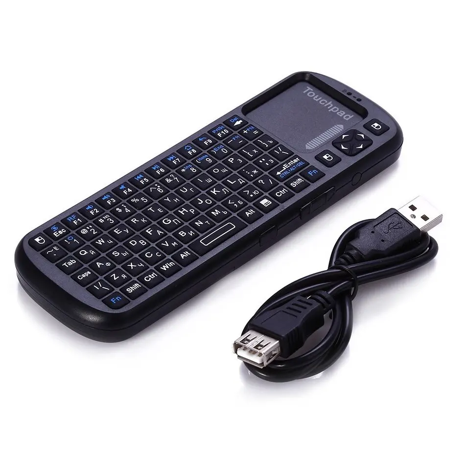 Русская/английская 2 4 ГГц мини беспроводная клавиатура iPazzPort air mouse Touchpad QWERT