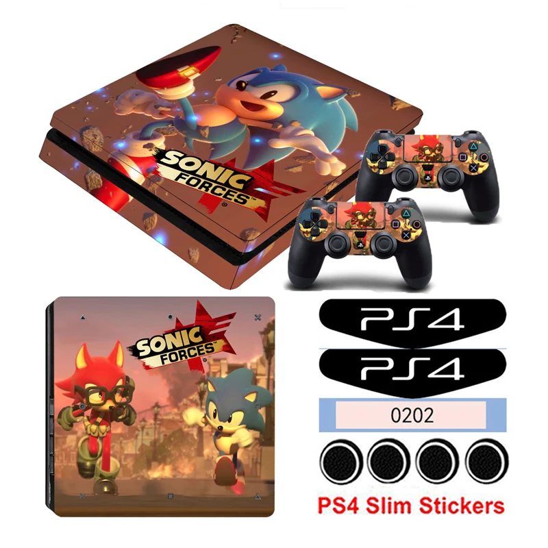 Наклейки из игры для Playstation 4 PS4 Slim Console &amp Controller Sonic Force наклейки кожи поставляются