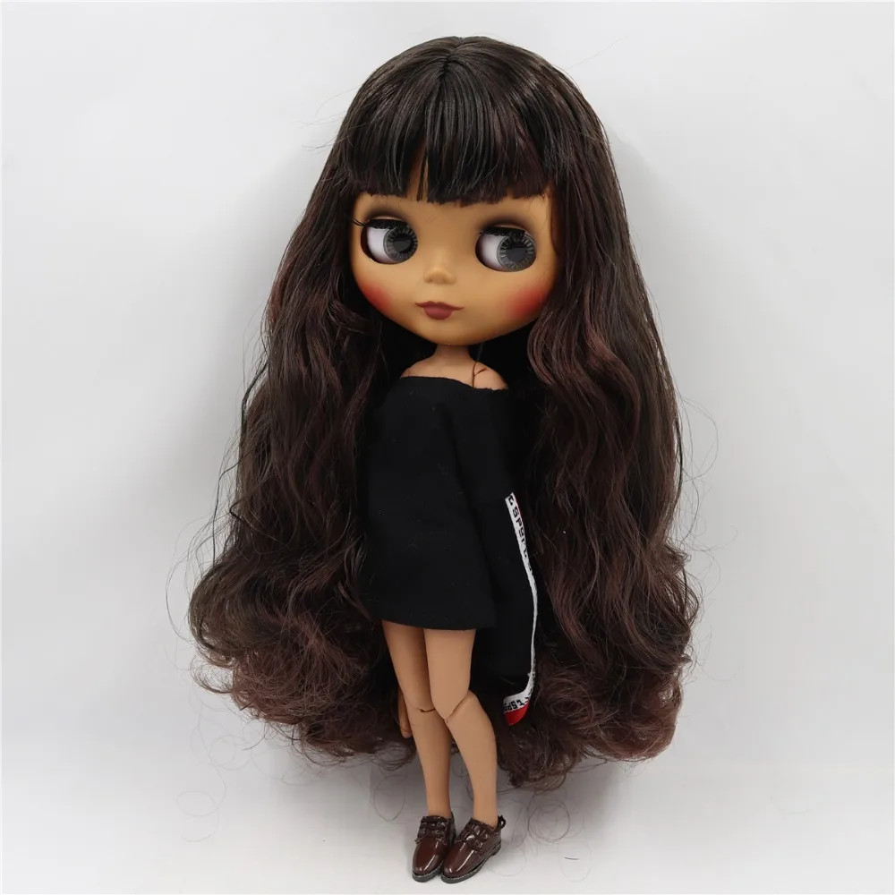 Ледяная фабрика blyth кукла 1/6 bjd черный микс каштановые волосы соединение тела 30 см кукла на заказ DIY BL950/0222
