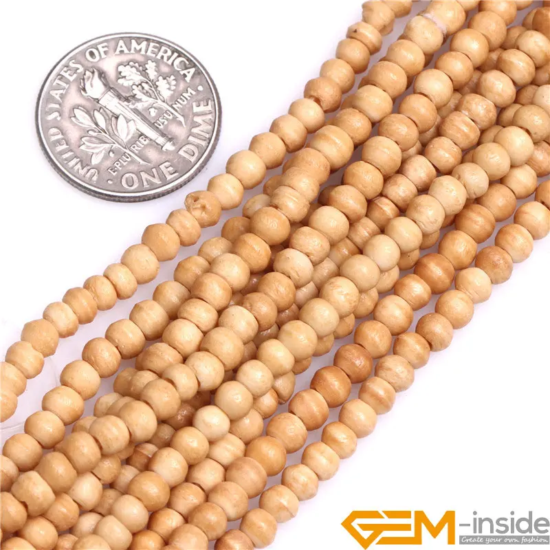3mm ( hole 1.2mm ) Rondelle Bone Spacer Beads DIY Loose For Jewelry Making 11.6&quot (About 100 pcs per strand) | Украшения и