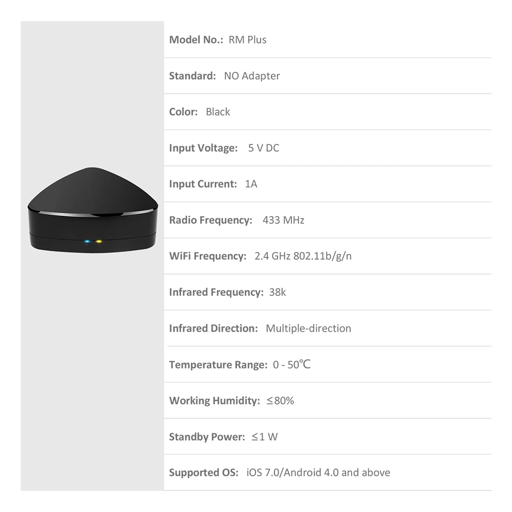 Broadlink RM плюс WI FI ИК РФ универсальный интеллектуальный пульт дистанционного