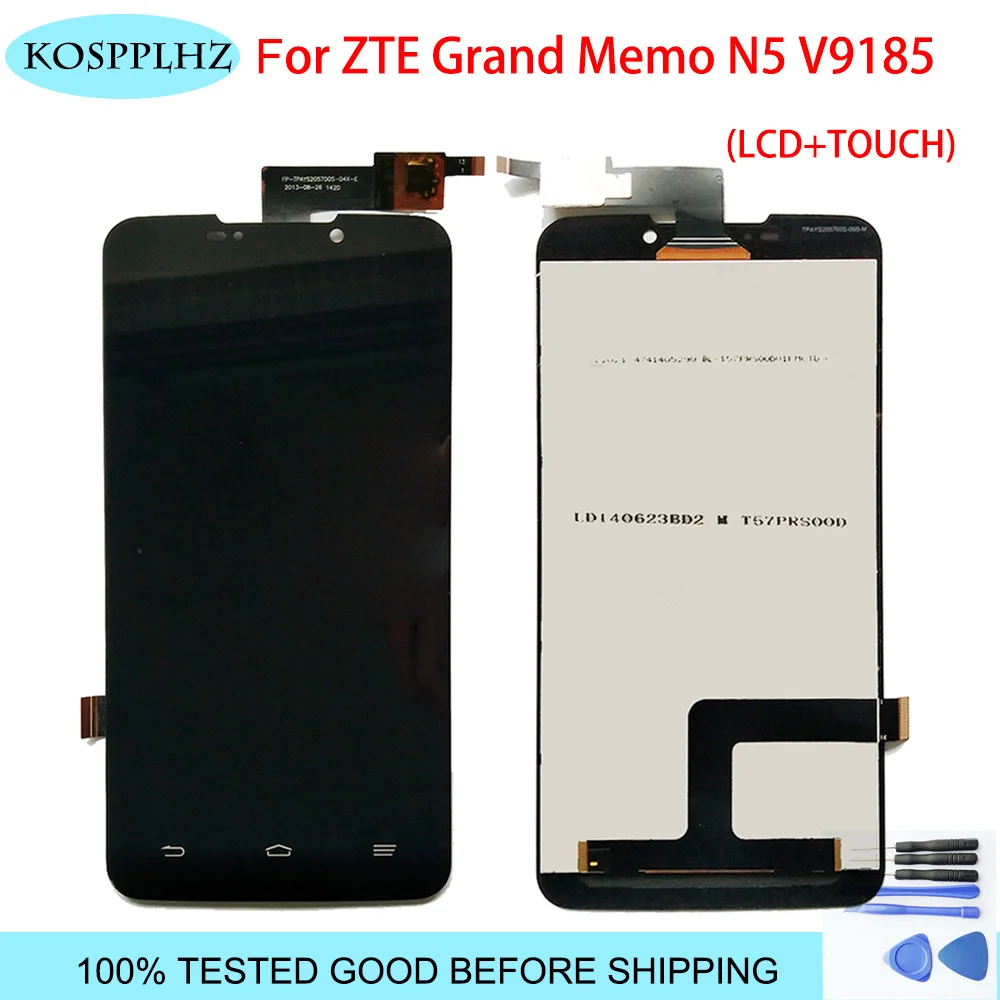 5 7 дюймов 1280x720p для ZTE Grand Memo N5 N9520 V9815 n в 9185 ЖК дисплей с кодирующий преобразователь