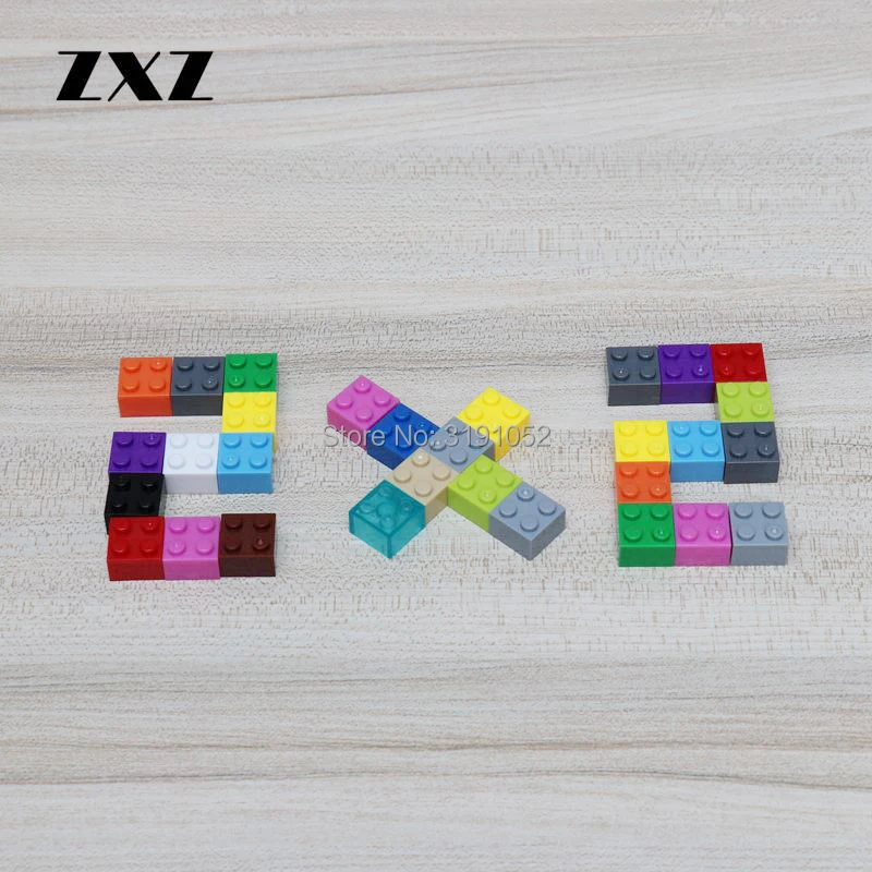 500 шт./лот блоки 2X2 пластиковые строительные детали развивающие игрушки для детей