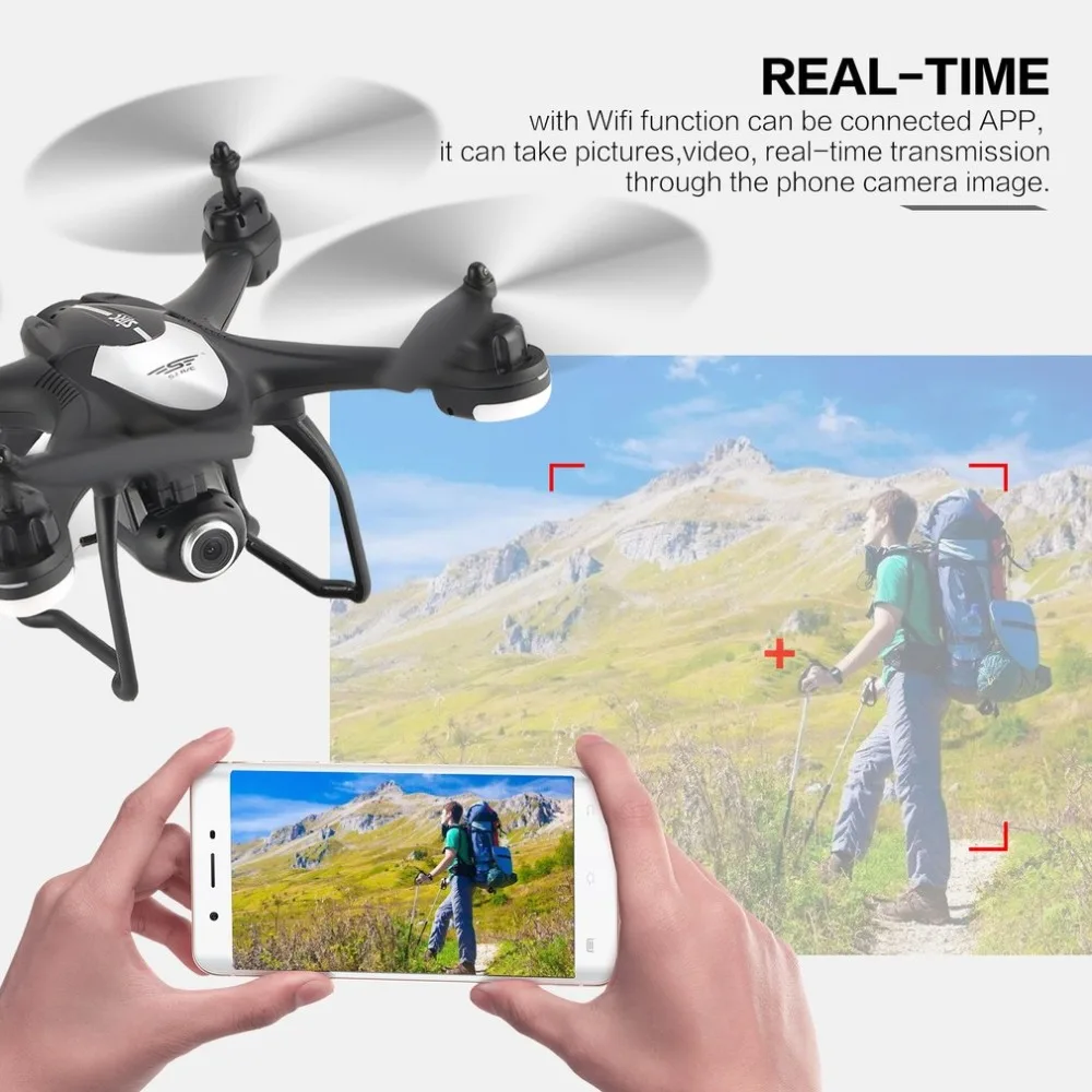 SJ R/C S30W 2 4 г двойной gps позиционирования FPV системы RC Quadcopter Дрон с 1080 P Регулируемый