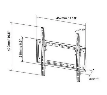 Универсальный Ультратонкий плазменный Наклонный монитор настенный кронштейн