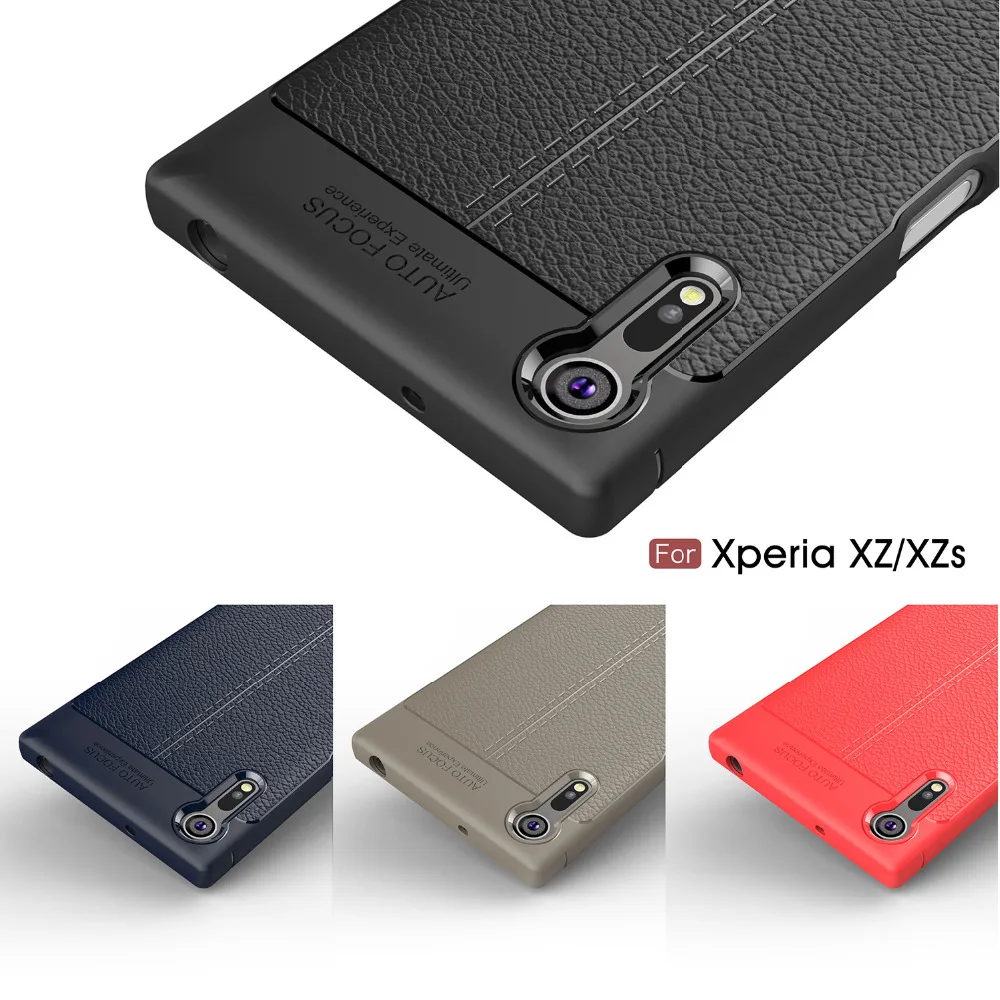 Чехол из искусственной кожи углеродного волокна для Sony Xperia XZ F8332/ XZS G8232 чехол