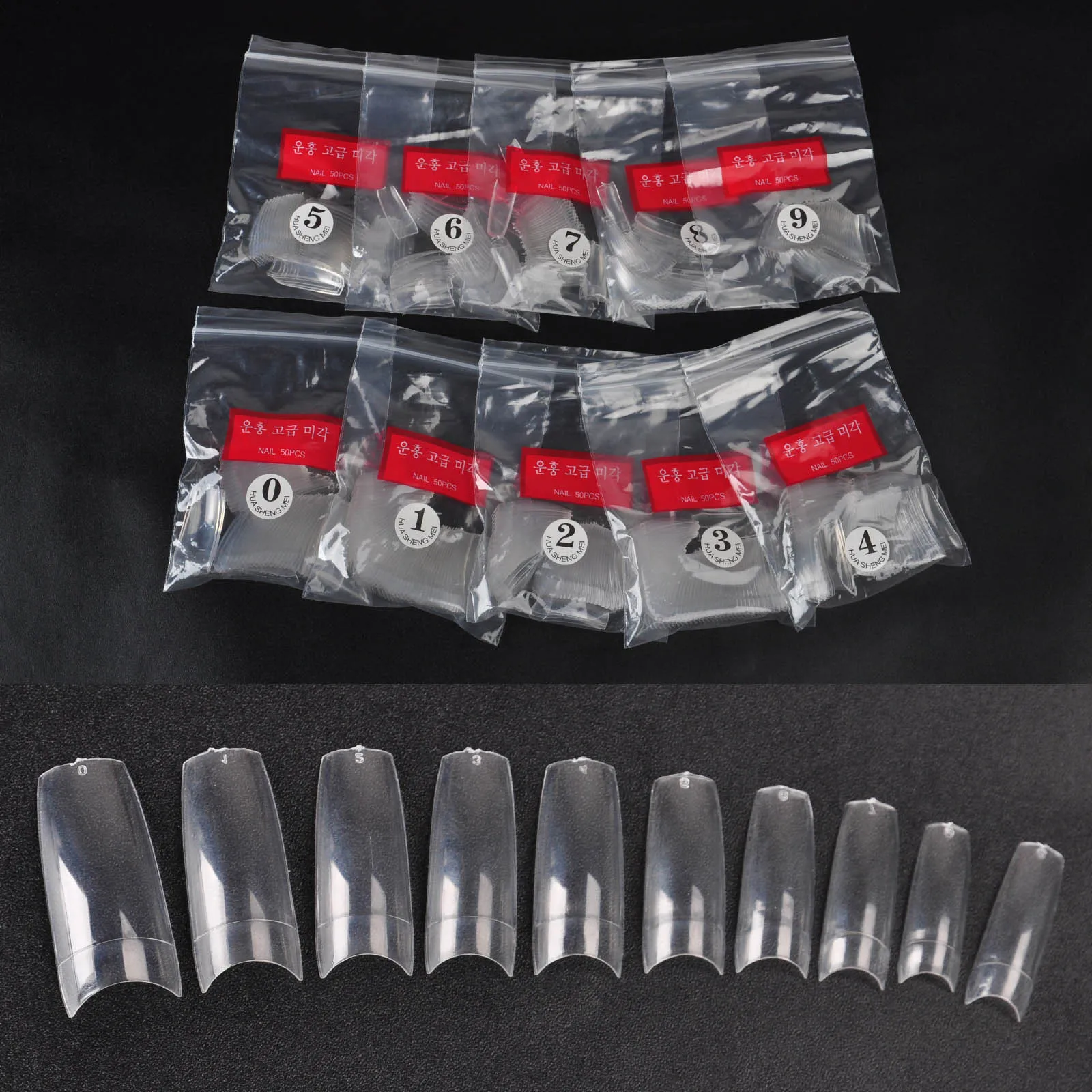 

500 шт Искусственные ногти для французского маникюра советы прозрачный УФ-гель Половина нейл-арта акрил накладные кончиками пальцев, ногти "...