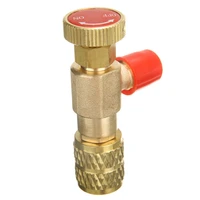 mayitr r410a air conditioning refrigerant valve adapter 14 sae male to 516 sae female charging hose flow control valves
