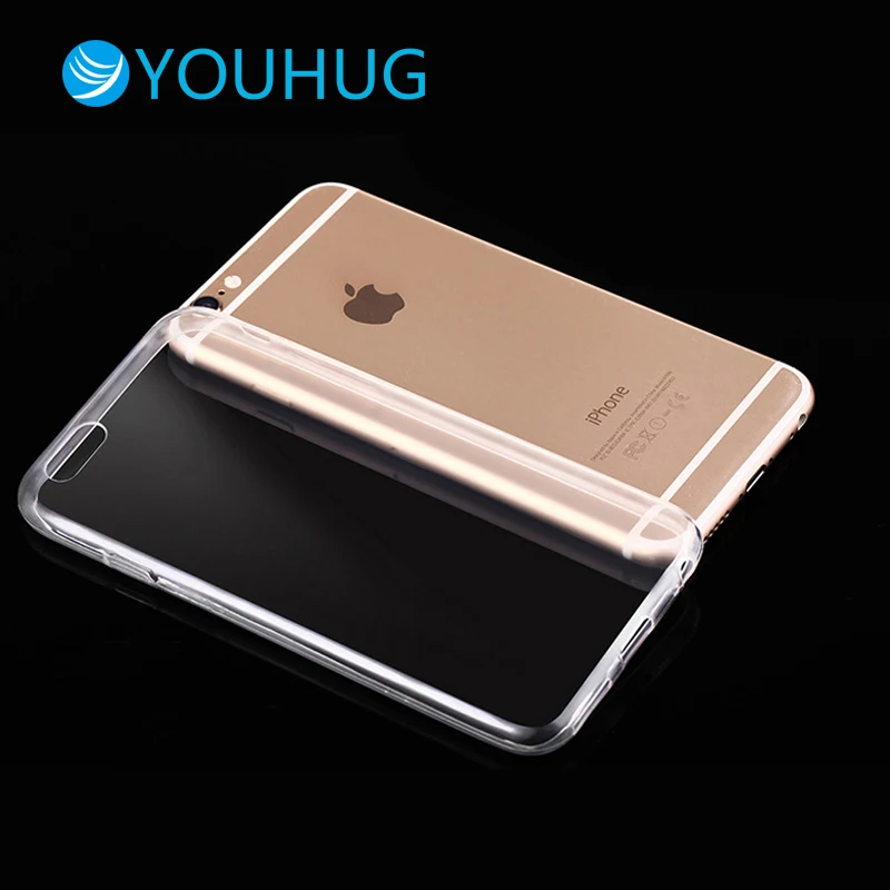 Youhug ясно кремния ультра тонкий мягкий чехол TPU для iPhone 5 5S SE 6 6s Plus Плюс Прозрачный