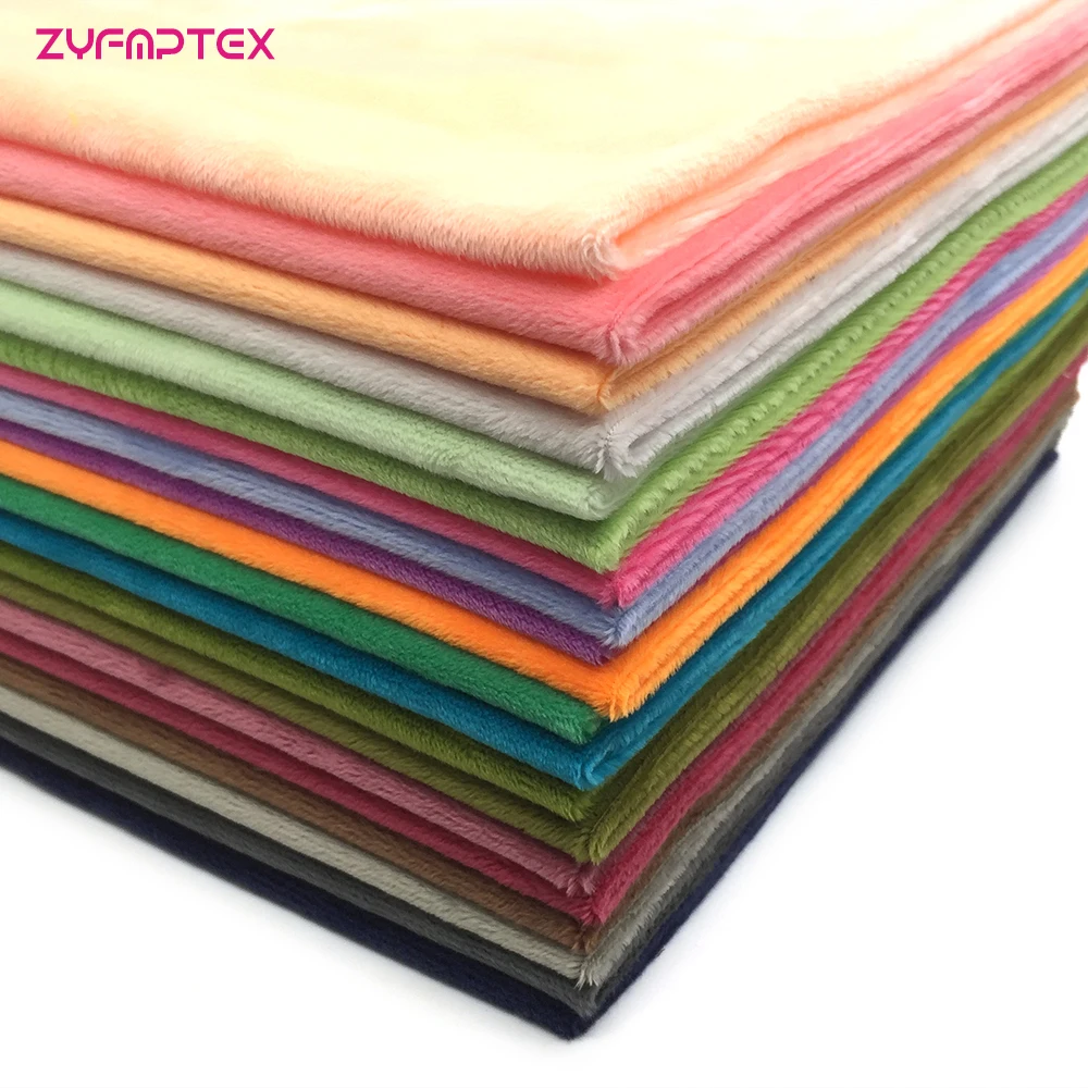 ZYFMPTEX Новое поступление 30 цветов полиэфирная плюшевая ткань Лоскутная Ткань