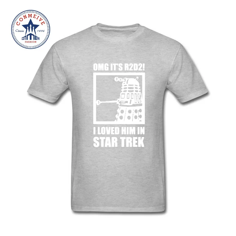 Летняя Новинка 2017 г. Забавный Tee OMG Это R2D2 далек Звездные войны Доктор Кто Trek