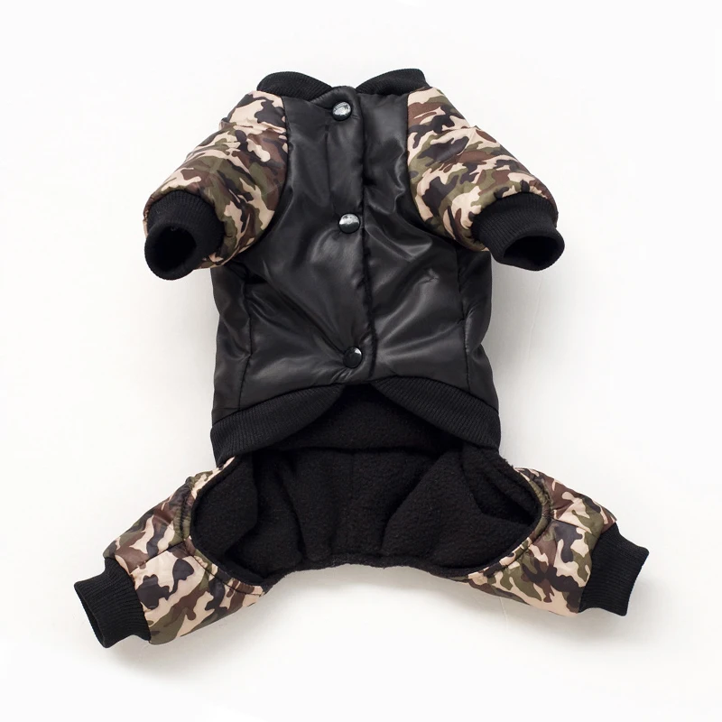 Пуховая парка для собак Классическая камуфляжная армейская Униформа ФБР зимние