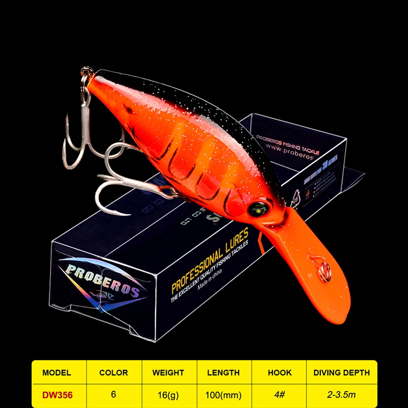 PROBEROS Crankbait 10 см 16 г жира fWobbler блесны искуственные паллет жесткая приманка окунь