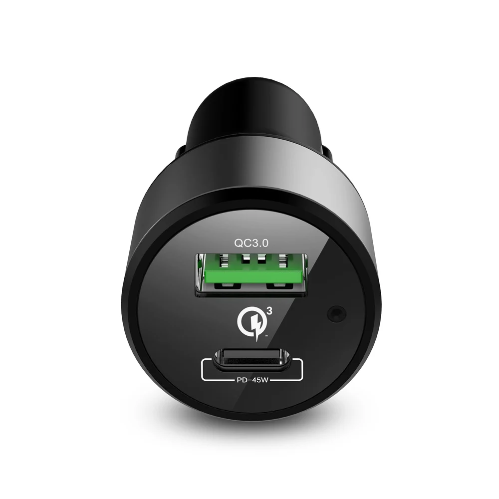 Адаптер USB Type C 12V3A 18 Вт 45 PD быстрая зарядка 3 0 автомобильное зарядное устройство