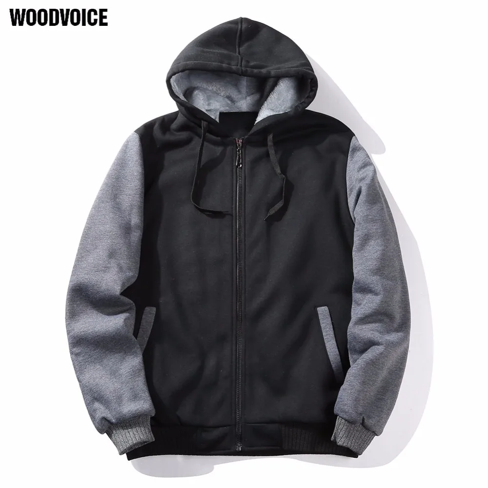 Мужская повседневная толстовка с капюшоном Woodvoice хлопковый пуловер флисовой